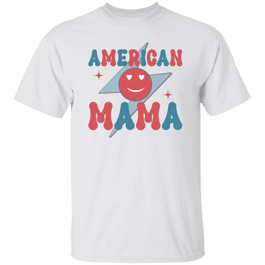 Mama American, Groovy Mama, Retro Mama, Smile Icon Unisex T-Shirt
