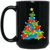 Christmas Tree Made From Gift Box, Xmas Light Line, Merry Christmas, Trendy Christmas Black Mug