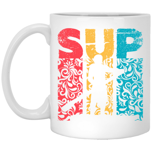 Time For Summer SUP, Paddle Board For Everyone Love Boating White Mug