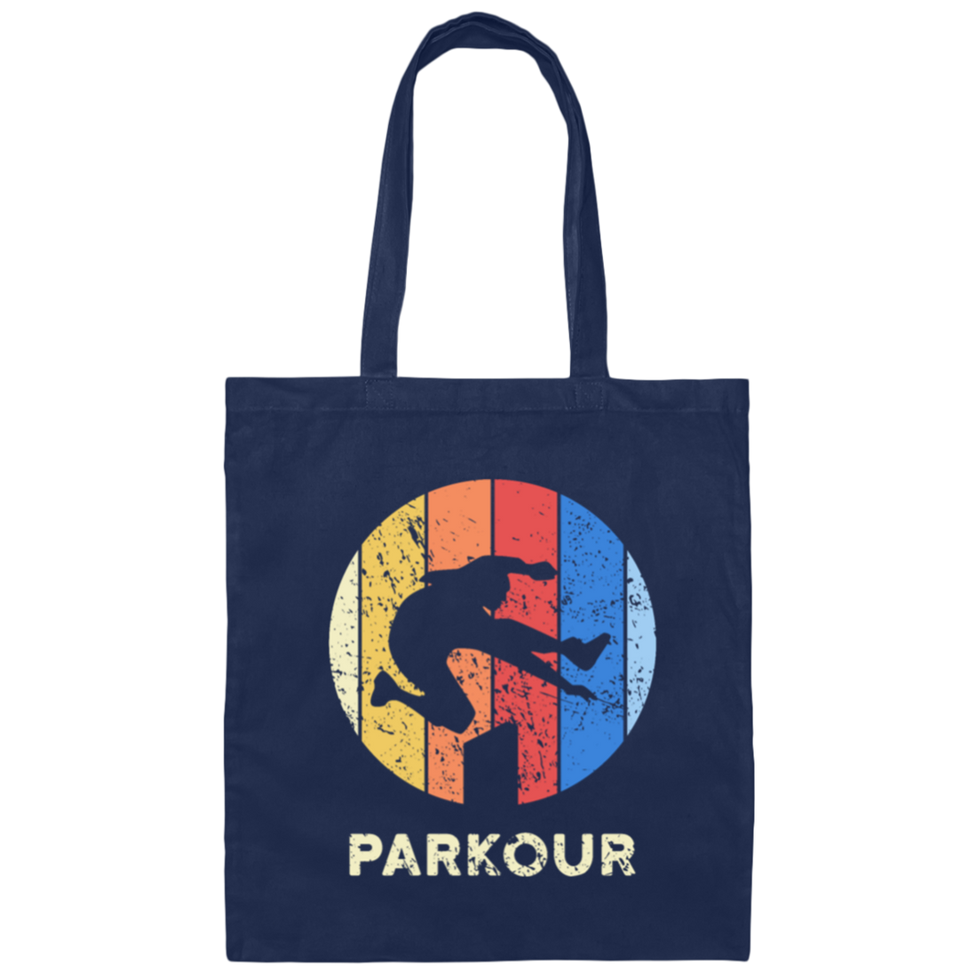 Cool Parkour, Freerunning Skirter Motif, Great Gift For Parkour, Freerunners Vintage Canvas Tote Bag