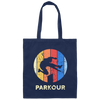 Cool Parkour, Freerunning Skirter Motif, Great Gift For Parkour, Freerunners Vintage Canvas Tote Bag