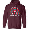 God Bless America, Rainbow American, Retro Rainbow Pullover Hoodie