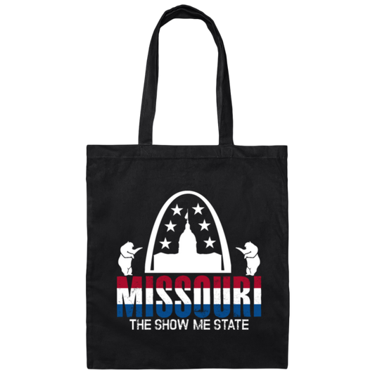 Missouri State, USA America States Bears Columbia Canvas Tote Bag