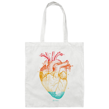 Heart Illustration From Vintage Yugoslavian Medical Lexicon Canvas Tote Bag