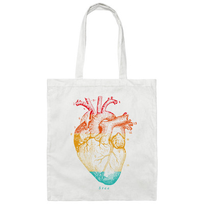Heart Illustration From Vintage Yugoslavian Medical Lexicon Canvas Tote Bag