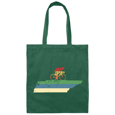 Retro Tennessee Biker Love Mountain Biking Canvas Tote Bag