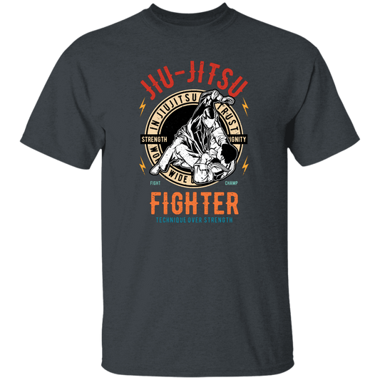 In Jiu Jitsu We Trust World Wide, Fighter Strength, Dignity Champ, Fighter Technique, Strength Combat Sport Unisex T-Shirt
