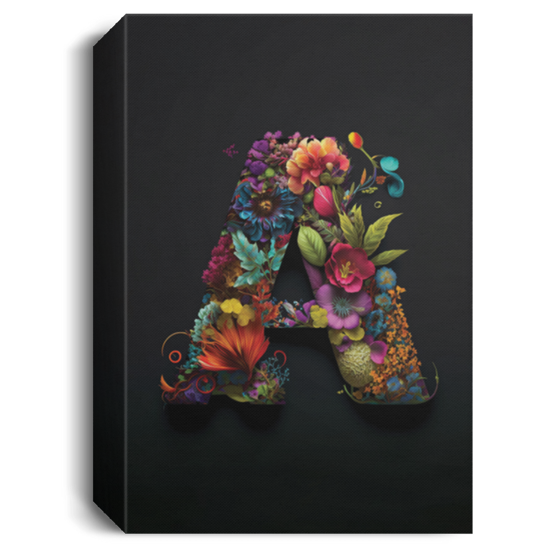 A Letter, Gift For Who Named A Letter, Flower A Gift, Spring Style Canvas