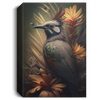 Ultra Realistic Bird Of Paradise Portrait, Surrounded By Dried Flowers, Gloomy Bird Canvas