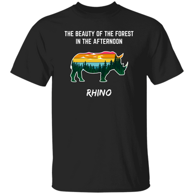 The Beauty Of Forest In The Afternoon Is Rhino, Retro Rhino Unisex T-Shirt