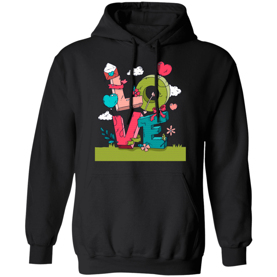 Love Valentine, Love Text, Best Love, Best Valentine Pullover Hoodie