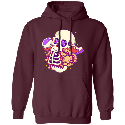 Skull Lover, Sneaker Lover, Skull Eat Sneaker, Psychology Skull Pullover Hoodie