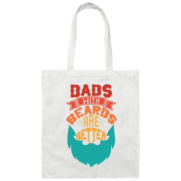 Dad With Beards Are Better, Retro Dad, Father's Day Gifts Canvas Tote Bag