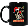Skeleton When You're Dead Inside, Christmas Lights Black Mug