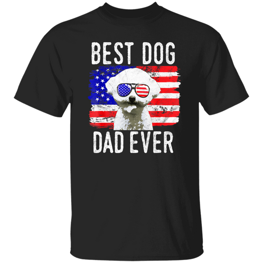 American Flag, Best Dog Dad Ever, Cute Dog, Love American Dog Unisex T-Shirt