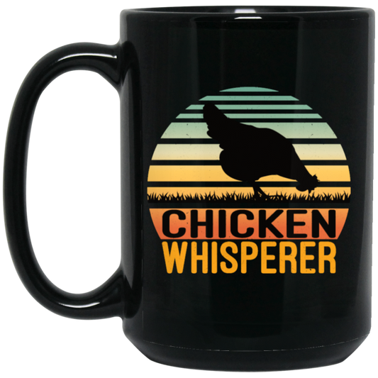 Chicken Whisperer, Farmer Love Gift, Best Chicken, Love Farming Black Mug