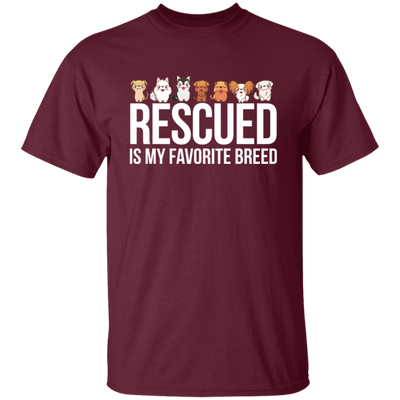 Rescued Is My Favorite Breed, Cute Dogs, Mini Dog Unisex T-Shirt