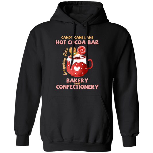 Candy Cane Lane Hot Cocoa Bar, Bakery And Confectionery, Merry Christmas, Trendy Christmas Pullover Hoodie