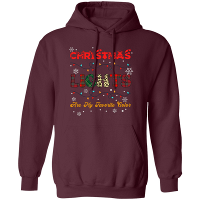 Christmas Lights Are My Favorite Color, Retro Christmas Pullover Hoodie