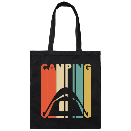 Camping Graphic Vintage, Gift For Camping Lover, Hiking Lover Retro Style Canvas Tote Bag
