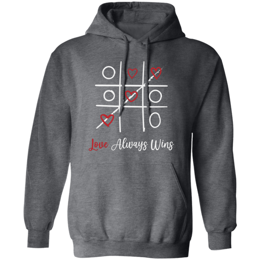 Love Always Wins, Love Gomoku, Valentine Gomoku, Valentine Game Pullover Hoodie