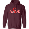 Love Gnome, Love You, Valentine Gnome, Cute Love, Valentine's Day, Trendy Valentine Pullover Hoodie