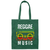 Reggae Music - Peace One Love Rasta Jamaican Flag Canvas Tote Bag