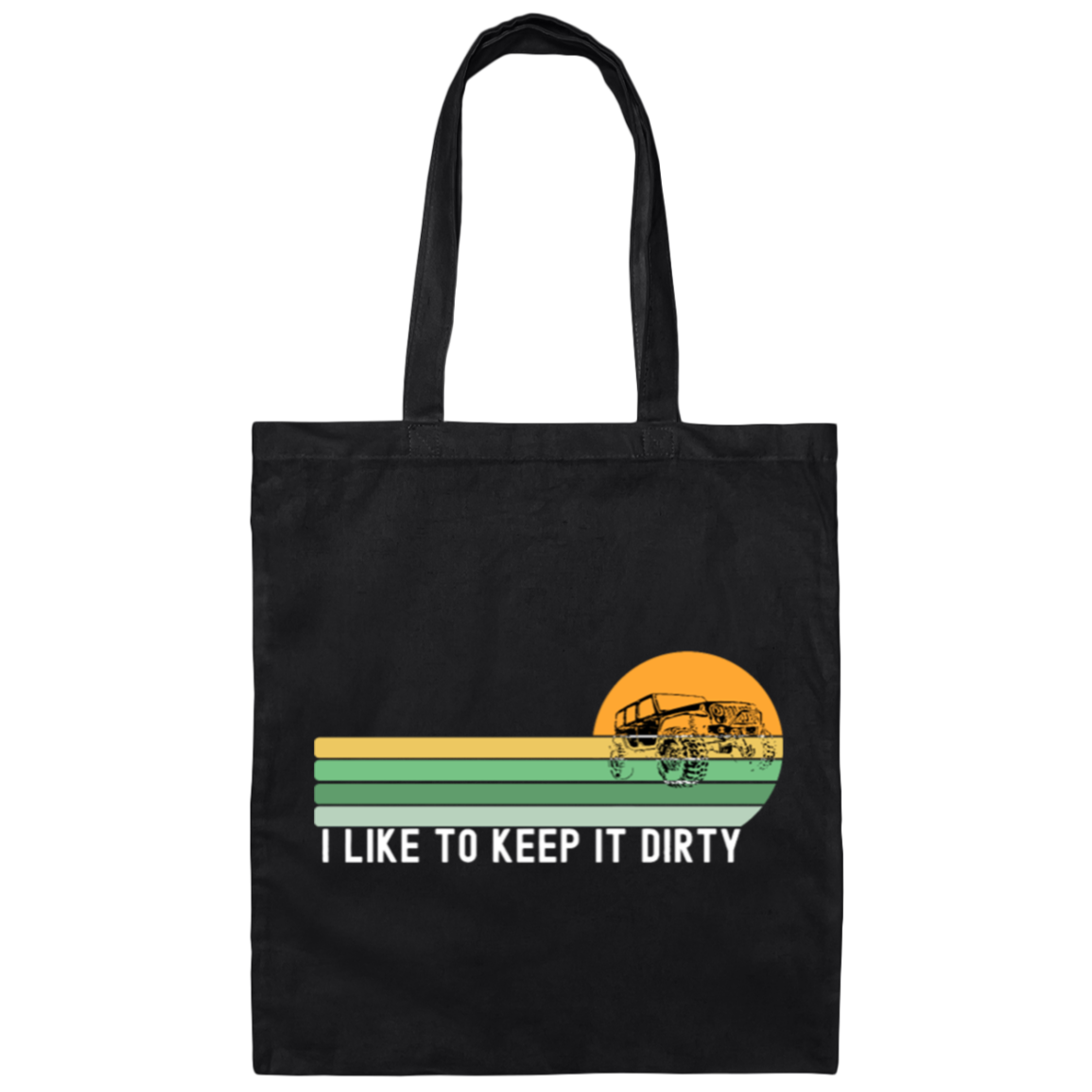 Funny I like To Keep It Dirty Off Road, Retro Truck Canvas Tote Bag