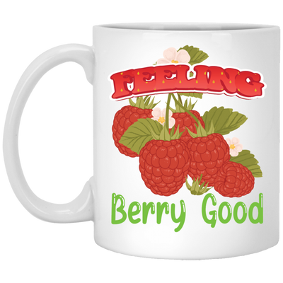 Feeling Berry Good, Feel Very Good, Cute Berry, Merry Christmas, Trendy Christmas White Mug