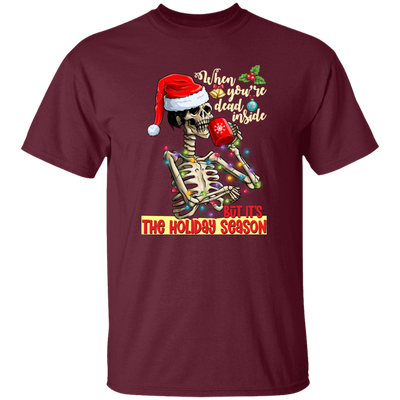 Skeleton When You're Dead Inside, Christmas Lights Unisex T-Shirt