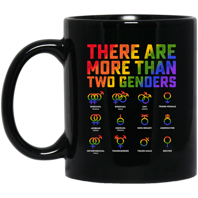 Love Lgbt, Pride Them, There Are More Than Two Genders, Lgbt Gift Black Mug