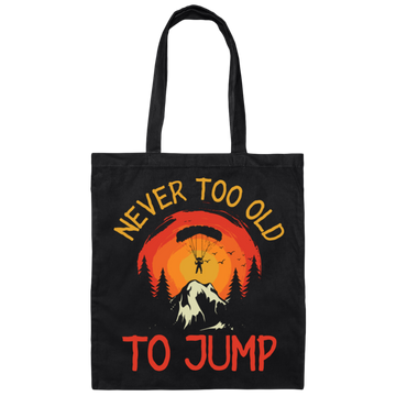 Never Too Old To Jump, Just Jump, Retro Jump Game Canvas Tote Bag