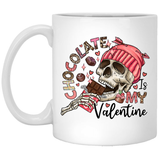 Valentine's Day, Chocolate Is My Valentine, Love Chocolate White Mug