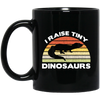 Funny Leopard, Gecko Pet, Lizard Retro, Giant Lizard, I Raise Tiny Dinosaurs Black Mug