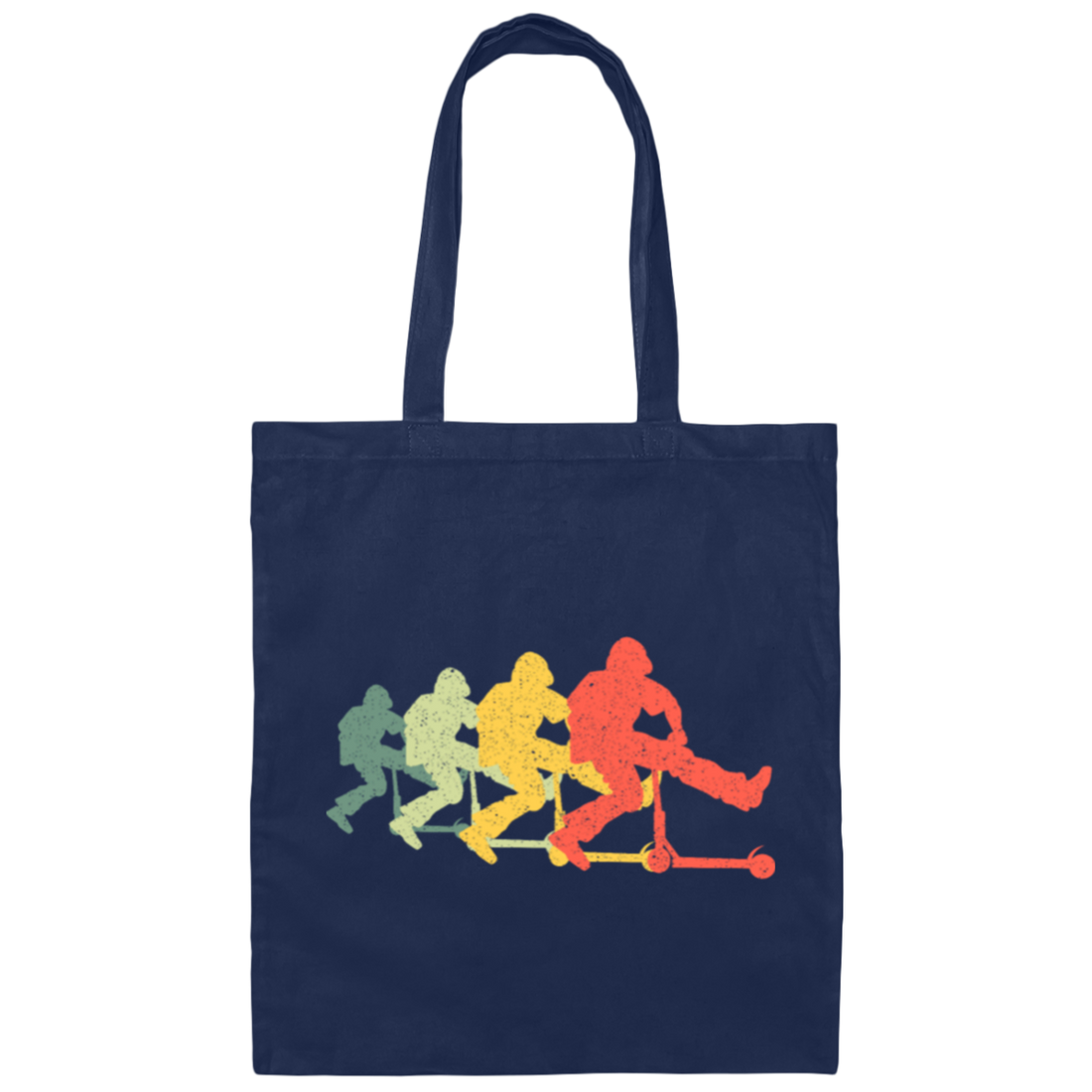 Retro Scooter Stunt, Vintage Scooter Gift Idea Canvas Tote Bag