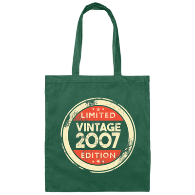 Boys And Girls Gift, Birthday Gifts Vintage 2007, Limited Edition Canvas Tote Bag