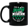 Cool Skiing Dad, I Am A Skiing Dad, Love To Skiing, Gift For Dad Ski Black Mug