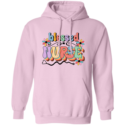 Blessed Nurse, Groovy Nurse, Groovy Blessed Pullover Hoodie