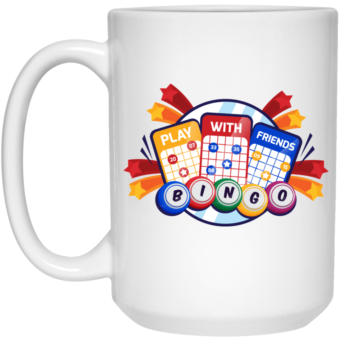 Play With Friend, Bingo Game, Love This Game, Bingo Game White Mug