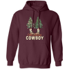 Christmas Tree, Christmas Cowboy, Cowboy, Merry Christmas Pullover Hoodie