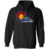 Crested Butte, Colorado With Flag Inspired Scene, Love Colorado Gift Pullover Hoodie