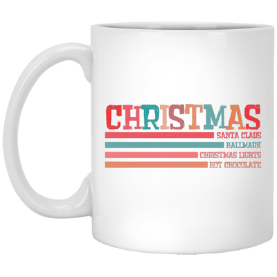 Christmas Vintage Style, Merry Christmas, Trendy Christmas, Santa Claus White Mug