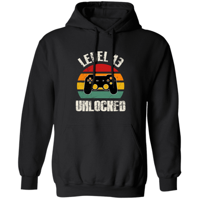 Level 13 Unlocked, Retro Birthday, 13rd Birthday, Gamer Birthday Pullover Hoodie