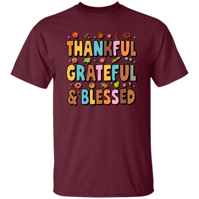 Groovy Thankful, Groovy Grateful, Blessed, Thanksgiving Unisex T-Shirt