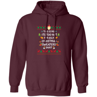 This Is My Christmas, Merry Christmas, Santa Pattern Pullover Hoodie