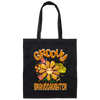 Love Sunflower Flower Garden Groovy Granddaughter Canvas Tote Bag
