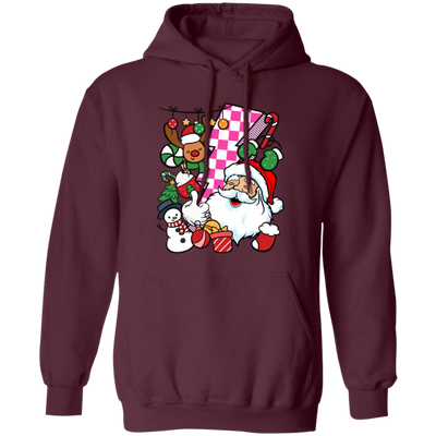 Groovy Santa, Funny Santa, 90s Christmas, Groovy Holiday, Merry Christmas, Trendy Chrismas Pullover Hoodie