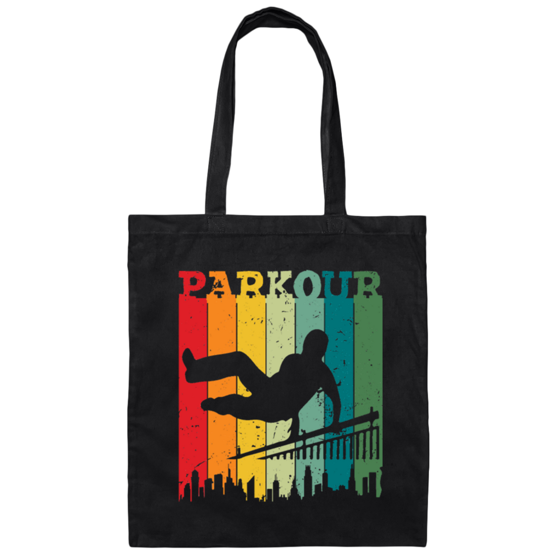 Parkour, Retro Surfing Player, Surfer, Surfing Team Canvas Tote Bag