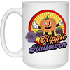 Hippie Halloween, Groovy Halloween, Groovy Pumkpin White Mug