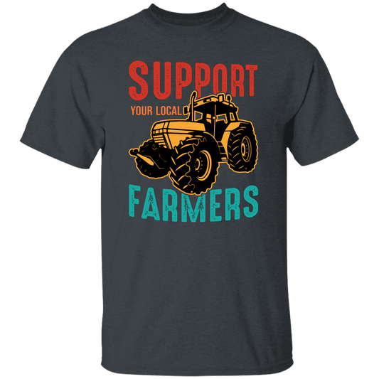 Support Your Local Farmer, Farming, Retro Farmer Unisex T-Shirt